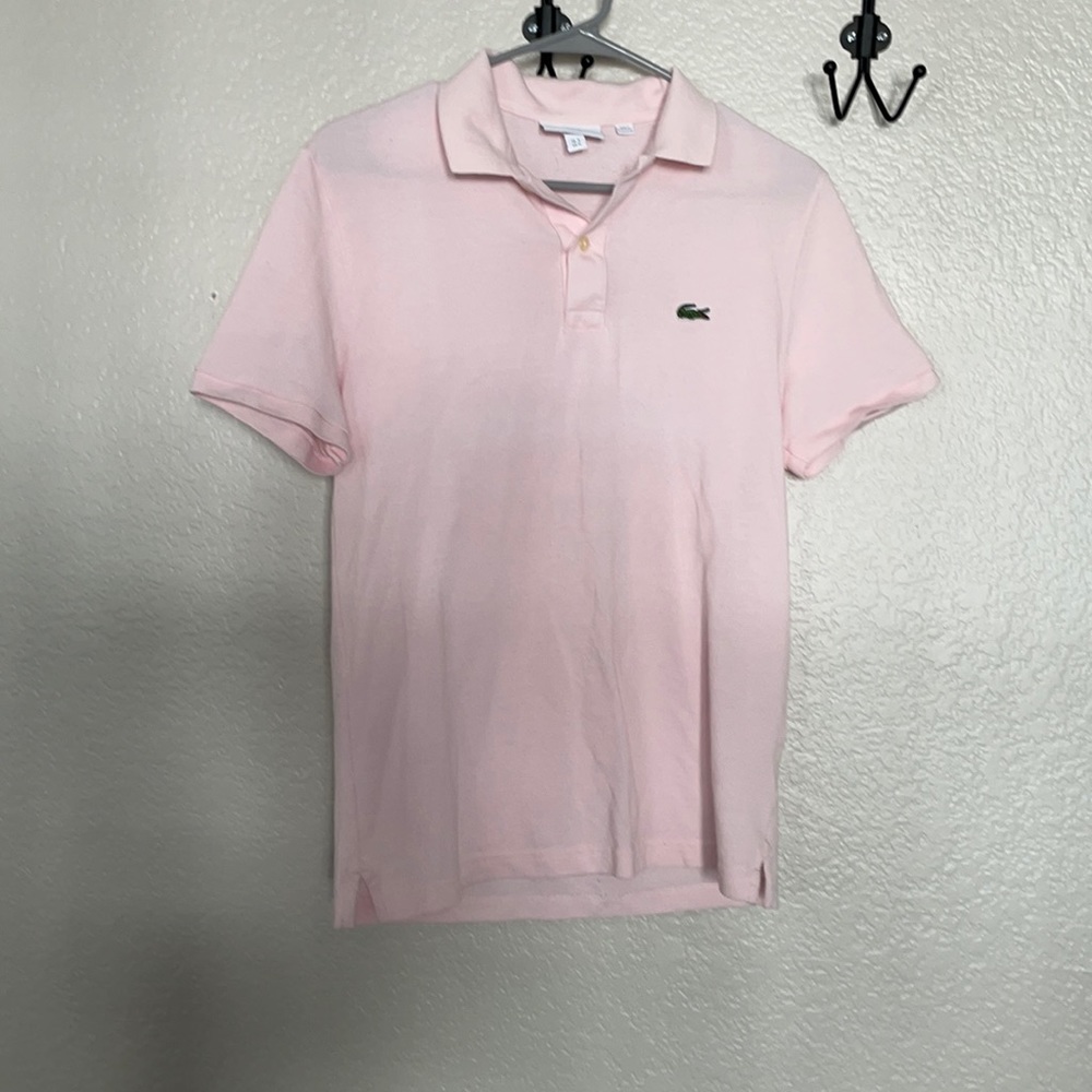 Pink Lacoste men’s polo shirt - size M slim fit